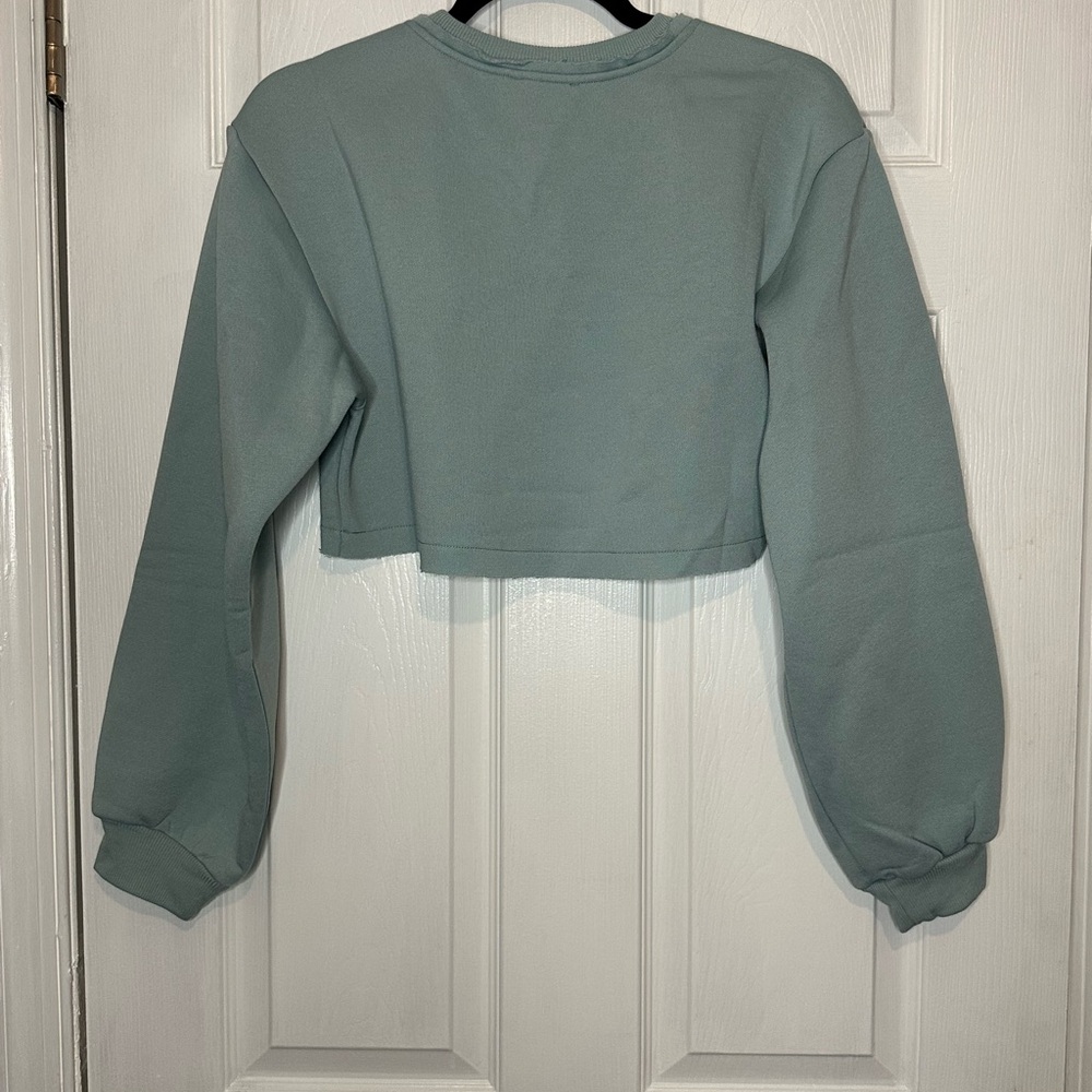 For Love and Lemons Cropped Crewneck Sweatshirt XS NWT - Picture 2 of 10